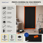 Drzwi Przeciwpyłowe budowlane Malarskie Kurtyna przeciwpyłowa remont osłona z włókniny 110x220 cm do zabezpieczenia