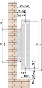 Grzejnik DIAMOND C22 600x900mm boczny ze wspornikami 1479W (75°) gd506 płytowy 900 mm 600 mm grzewcza biały