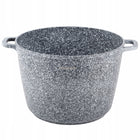 Garnek tradycyjny granitowy aluminiowy kociołek na GAZ indukcja ofenbach 24 cm, 6,2 l, z pokrywą, do piekarnika