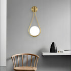 Kinkiet TOOLIGHT ZŁOTY GLAMOUR MLECZNY KLOSZ DO SALONU SYPIALNI DUŻY 50CM lampa ścienna metalowa E27, 1-punktowa, maks