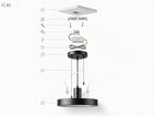 Lampa Sufitowa LED 29W Nowoczesna Wisząca Regulowana Wysokość Kuchnia 25 CM plafon czarny, nieregularny kształt