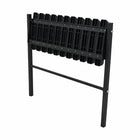 Ławka cmentarna na cmentarz składana 72 cm – wkopywana metalowa siedzisko przy grobie, udźwig 200 kg, szerokość 25 cm