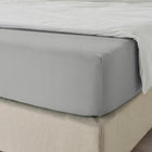 Ikea dvala prześcieradło z gumką 140x200 szare 100% bawełna na materac do 26 cm, tekstylia do łóżka