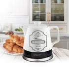 Ceramiczny czajnik elektryczny 'paris maison' 1,0l 1200W 1 l 1200 w biały ceramika