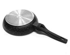 Marmurowa patelnia indukcja nieprzywierająca 24cm do smażenia, z granitową powłoką i nienagrzewającymi się uchwytami