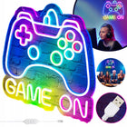 Neon duży lampka nocna LED na ścianę PAD gamepad ściemniacz USB pleksi dekoracja gamingowa do pokoju gracza