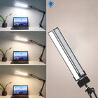 Lampka kreślarska lampa biurkowa podwójna LED 3 barwy ładowarka 1000LM 24W na klips, do nauki i pracy, czarna