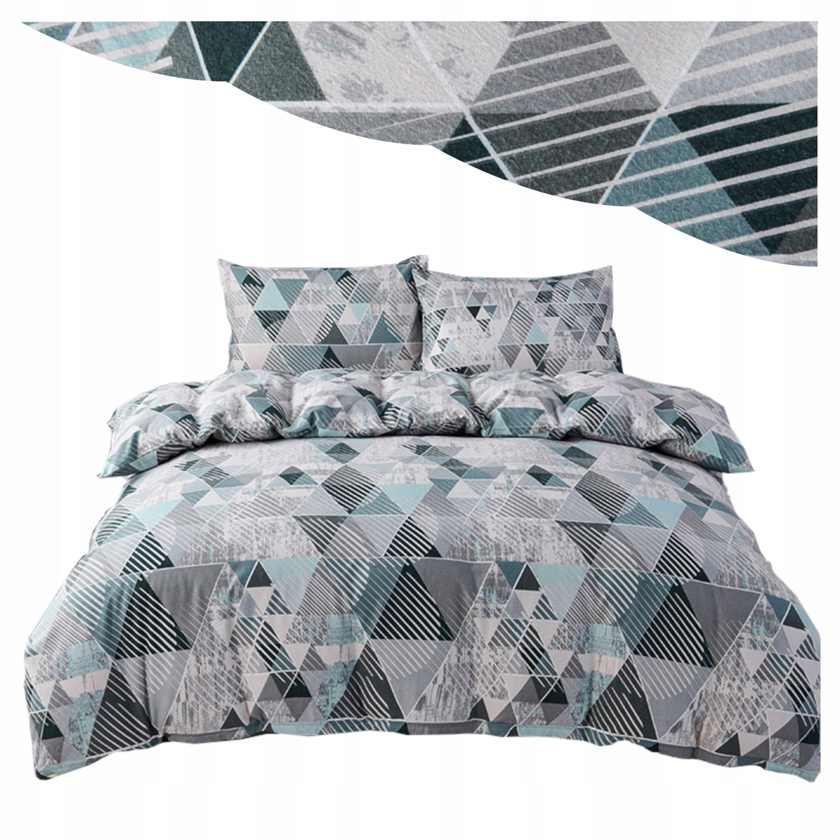 Pościel Flanelowa 140x200 Komplet Pościeli 100% Bawełna Gruba i Ciepła poszwa na kołdrę, poszewka 70x80, zapięcie na