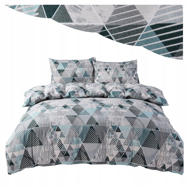Pościel Flanelowa 140x200 Komplet Pościeli 100% Bawełna Gruba i Ciepła poszwa na kołdrę, poszewka 70x80, zapięcie na zamek