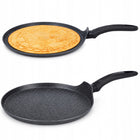 Marmurowa patelnia do naleśników pancakes na kuchenkę gazową indukcję 26 cm czarny
