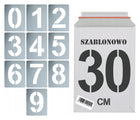 Szablony malarskie wielorazowe Cyfry 30cm zestaw Do Malowania Cyfr 10szt. numeracja, oznaczenia liczbowe na ściany i
