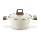 Garnek indukcja z Powłoką ceramiczną Kremowy Konighoffer Rosti 20cm 2l aluminiowy do gotowania zup i sosów