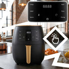Frytkownica beztłuszczowa 2400W mocna AIR fryer 6l airfryer piekarnik 2400 w czarny