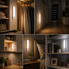 Lampa LED Akumulatorowa z Czujnikiem Ruchu Magnetyczna Oświetlenie Schodowe lampka nocna bezprzewodowa do korytarza