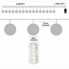 LAMPKI KULE COTTON BALLS GIRLANDA 20 LED ŚWIETLNA KULE USB +PILOT dekoracja wnętrz, ozdoba do pokoju, białe kulki 6 cm