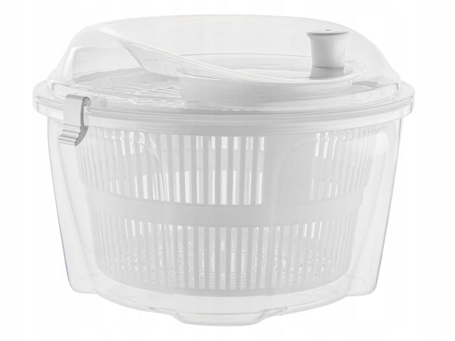 Wirówka do sałaty 5l suszarka do warzyw cedzak osuszacz do owoców duża odwirowywacz do ziół i liści, do płukania i odsączania, plastikowy zestaw