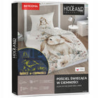 Pościel młodzieżowa dziecięca 140X200 CM świecąca królik króliczek zajączek bawełniany komplet 2-częściowy, poszewka