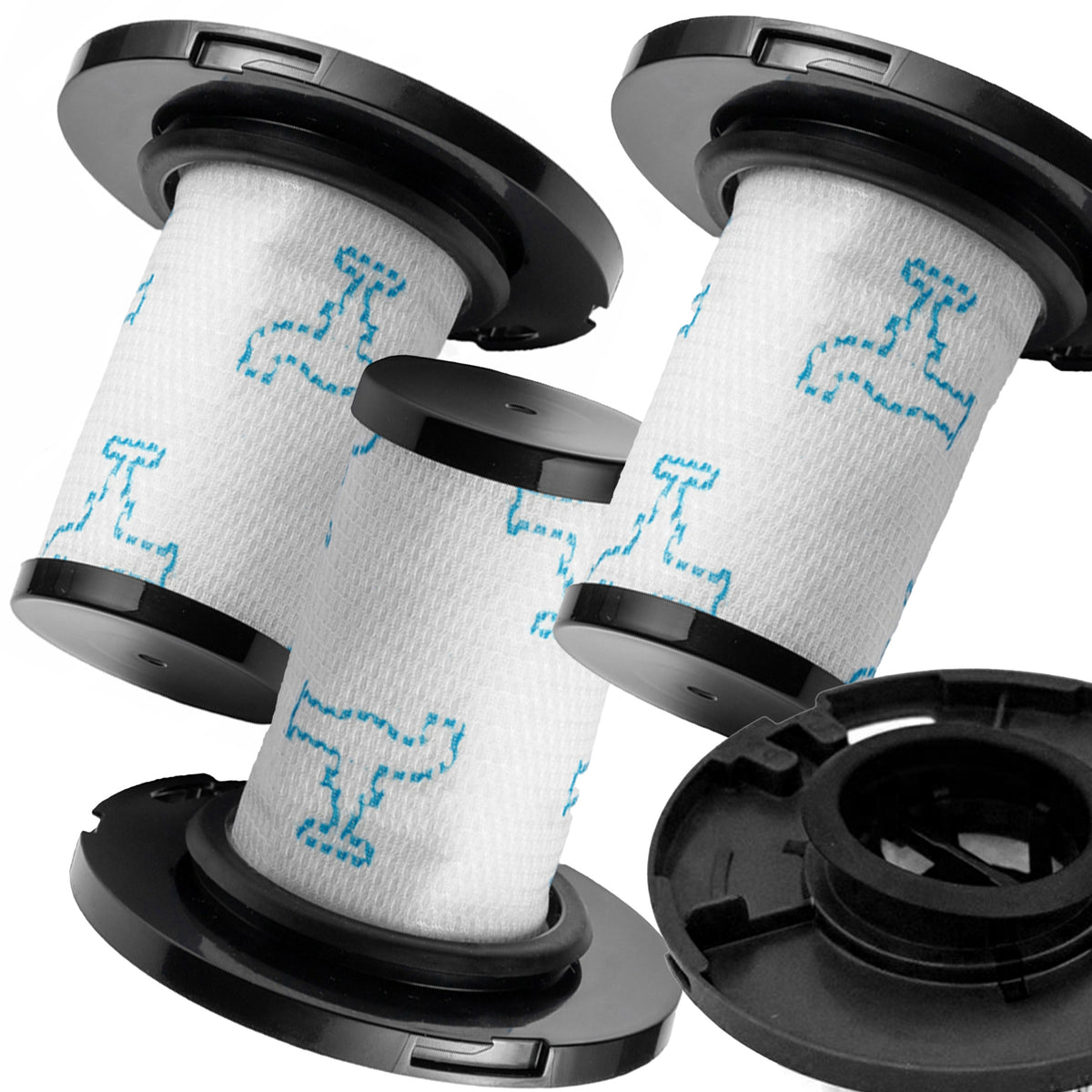 3x filtr do tefal rowenta x-force flex 11.60 12.60 14.60 15.60 ZR009007 hepa zamiennik 3 szt.