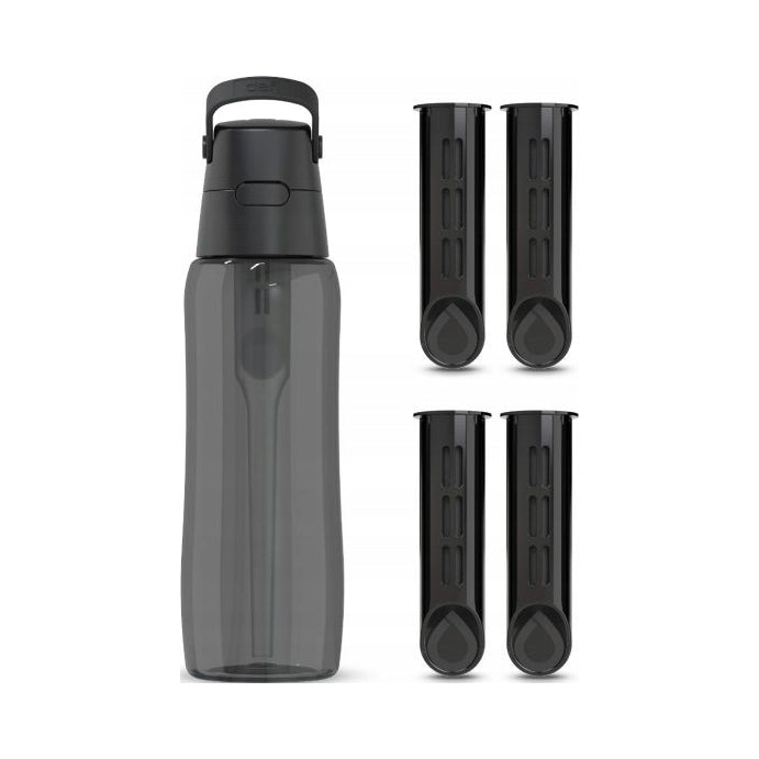 Butelka filtrująca Dafi Solid 0,7l + 4 filtry Kolor Czarny