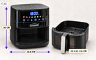 Frytkownica beztłuszczowa AIR fryer 2000W 6l airdweller 8 programów czarna 2000 w czarny