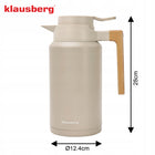 Termos Konferencyjny Klausberg KB-9014 beżowy 2l Stal 304 BPA Free Dzbanek termiczny do kawy i herbaty, pojemnik na