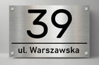 Tabliczka z numerem na dom tablica adresowa aluminiowa numer domu dystanse oznaczenie posesji, szyld wejściowy, 32 x