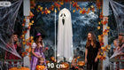 Dekoracja Halloween zjawa upiór duch wiszący do zawieszenia lampion 90cm straszydło na przyjęcie tematyczne