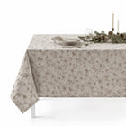 Obrus plamoodporny na stół do kuchni i salonu 140x220cm efekt lnu-dmuchawce serweta bawełniano-poliestrowa, nakrycie