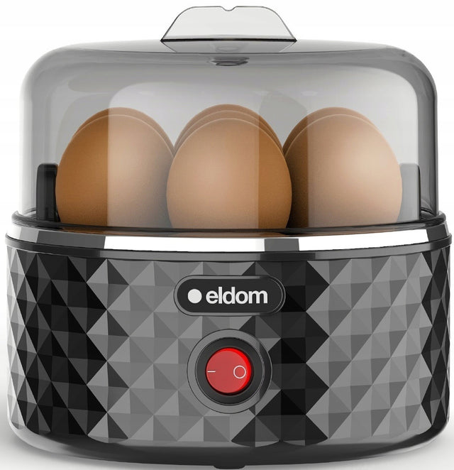 Jajowar do gotowania jajek miarka eldom EM101C automat do 7 Jaj EggCooker 380 w czarny tworzywo sztuczne