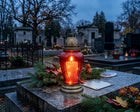 WKŁADY DO ZNICZY LED EFEKT PŁOMIENIA ŚWIECZKA ELEKTRYCZNA 6 SZTUK 12,5CM lampki cmentarne, oświetlenie nagrobne, czas