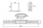 Wieszak łącznik płaski ES 125mm do profili CD 60/27 ocynk malowany 100 szt. mocowanie konstrukcji sufitowej, uchwyt do