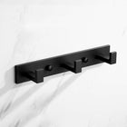 Wieszak ścienny z 3 haczykami uchwyt 248mm czarny loft metalowy do łazienki na ręczniki, montaż na kołki