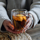 6x SZKLANKI TERMICZNE DO KAWY LATTE DRINKÓW HERBATY 350ml Z UCHEM ZESTAW podwójna ścianka, szkło bezbarwne, kubki do