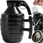 Solidny kubek granat z zawleczką czarny prezent dla niego taty żołnierza plastikowe naczynie do napojów 280 ml