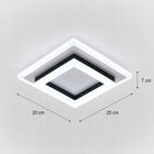 Lampa Sufitowa LED Plafon Czarna Kwadratowa Nowoczesna do Salonu 24W 6500K oprawa z wbudowanym źródłem światła zimna