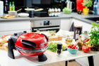 Piec do pizzy G3FERRARI G10006 kamień 400°C + NÓŻ do pizzy + ebook 10 l 1200 w czerwony