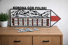 Tablica Korona Gór Polski – Pamiątka Zdobytych Szczytów + Tabliczki dekoracja ścienna HDF dla miłośników górskich