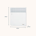 Grzejnik elektryczny konwektorowy energooszczędny przenośny EWX-500W 400 mm 450 mm grzewcza biały