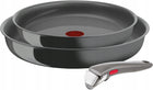 Patelnie ceramiczne Tefal renew ingenio 24/28 beztłuszczowa indukcja zestaw do smażenia z odpinanym uchwytem, na gaz