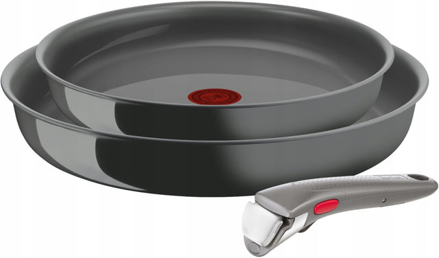 Patelnie ceramiczne Tefal renew ingenio 24/28 beztłuszczowa indukcja zestaw do smażenia z odpinanym uchwytem, na gaz, prąd i kuchnię ceramiczną