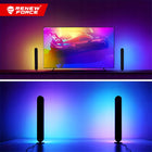 2x Light Bar Lampka Biurkowa czujnik muzyki RGB oświetlenie ambient WiFi TV listwa świetlna LED, pilot, ściemniana, do