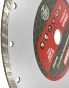 Tarcza diamentowa 230mm do betonu kostki kamienia cegły TYP turbo PRO wosso cięcia ceramiki, płyt cementowych, otwór