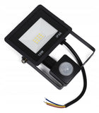 Halogen LED 10W lampa z czujnik ruchu zmierzchu naświetlacz zewnętrzny IP66 reflektor ogrodowy 950 lm, zimna biel 5000
