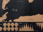 Mapa świata zdrapka plakat do drapania prezent dla podróżnika turysty 89cm do zaznaczania odwiedzonych państw