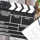 Klaps filmowy rekwizyt filmowy fotograficzny gadżet reżyserski tablica do oznaczania ujęć, akcesorium na plan zdjęciowy
