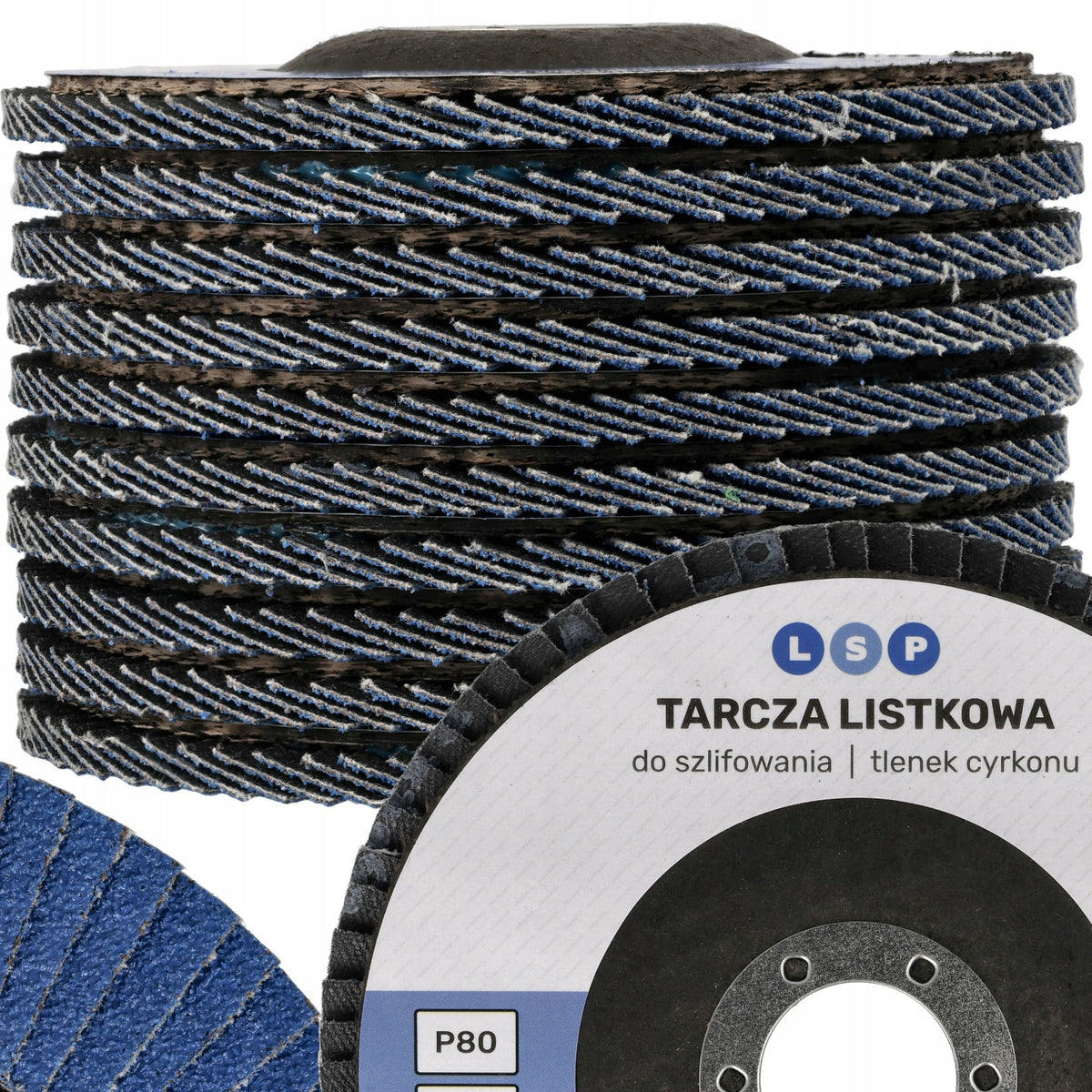 Tarcza ścierna cyrkonowa listkowa lamelka 125 do szlifowania P80 10szt 10 szt.