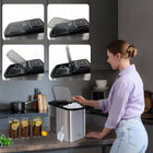 Kostkarka do lodu eberg domowa inox 12kg 160W ekspresowy lód kostki w 6min 160 w srebrny/szary