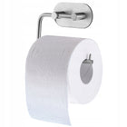Uchwyt wieszak na papier toaletowy bez wiercenia samoprzylepny srebrny WC metalowy akcesorium łazienkowe montaż ścienny