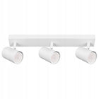 Lampa sufitowa HALOGENOWA kinkiet OPRAWA LED reflektor Biała 3x GU10 listwa oświetleniowa prostokątna 3 punkty do