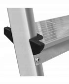 Drabina aluminiowa dwustronna domowa 5 stopni 125 kg Drabest podest schodki do prac na wysokości, wysokość robocza 2,62